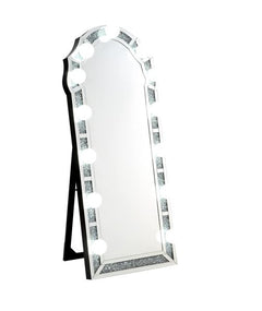 Noralie 4"W Rectangular Glam Floor Mirror