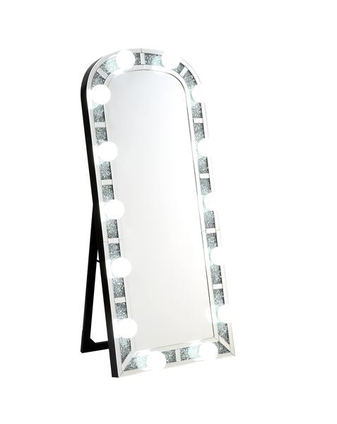 Espejo de piso Glam Noralie de 68 cm de largo x 160 cm de alto con forma de arco