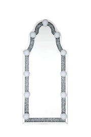 Espejo de piso Noralie Glam de 68 cm de largo x 160 cm de alto con incrustaciones de diamantes falsos