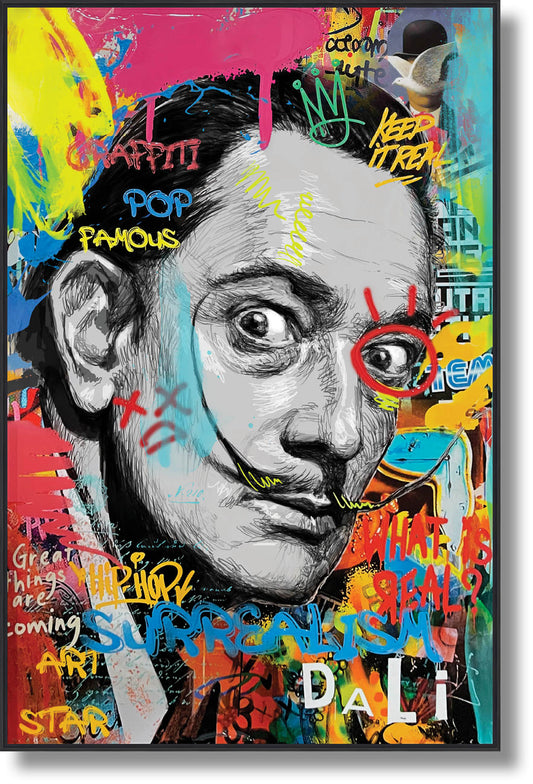 ''Graffiti Pop Art Surrealism Portrait'' Gloss in Frame