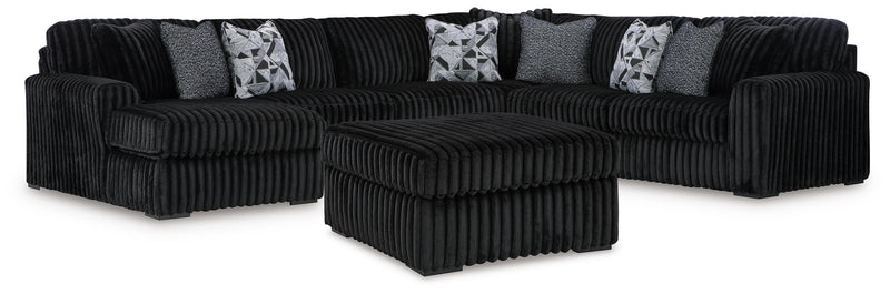 seccional Midnight-Madness 4PC & Otomana Set