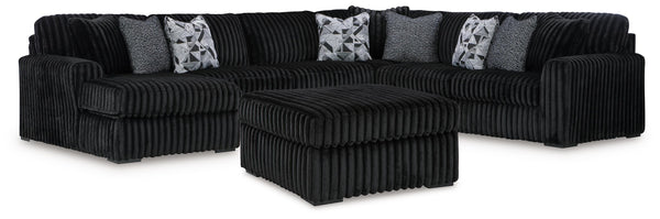 seccional Midnight-Madness 4PC & Otomana Set