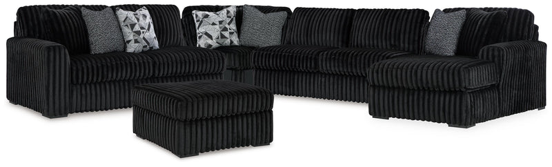 seccional Midnight-Madness 4PC & Oversized Accent Otomana Set