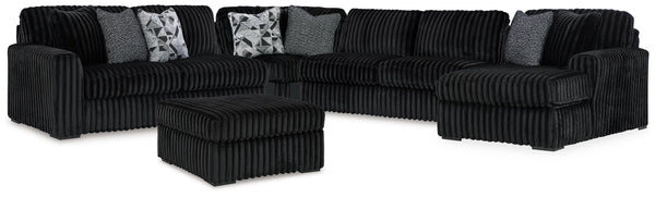 seccional Midnight-Madness 4PC & Oversized Accent Otomana Set