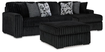 seccional Midnight-Madness 2PC & Oversized Accent Otomana Set