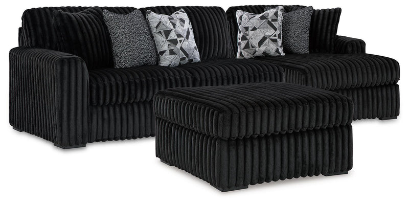 seccional Midnight-Madness 2PC & Oversized Accent Otomana Set