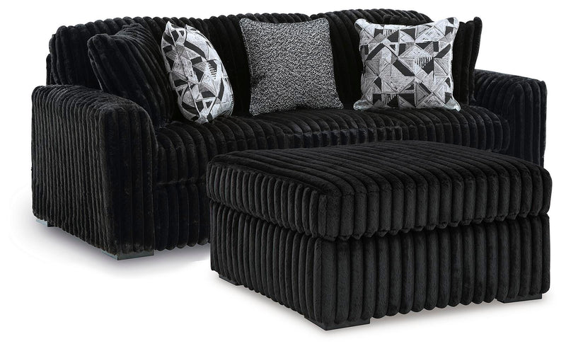 juego de sala Midnight-Madness Sofa & Oversized Ottoman 2PC