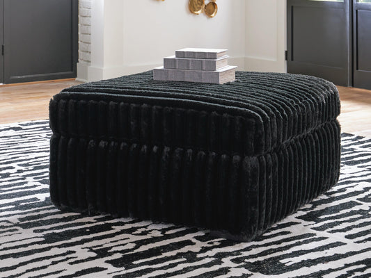 Midnight-Madness Oversized Accent Ottoman