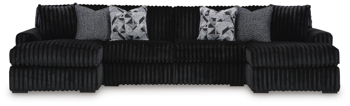 Midnight-Madness 3-Piece Sectional with Chaise