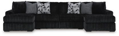 Midnight-Madness 3-Piece Sectional with Chaise