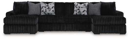 Midnight-Madness 3-Piece Sectional with Chaise