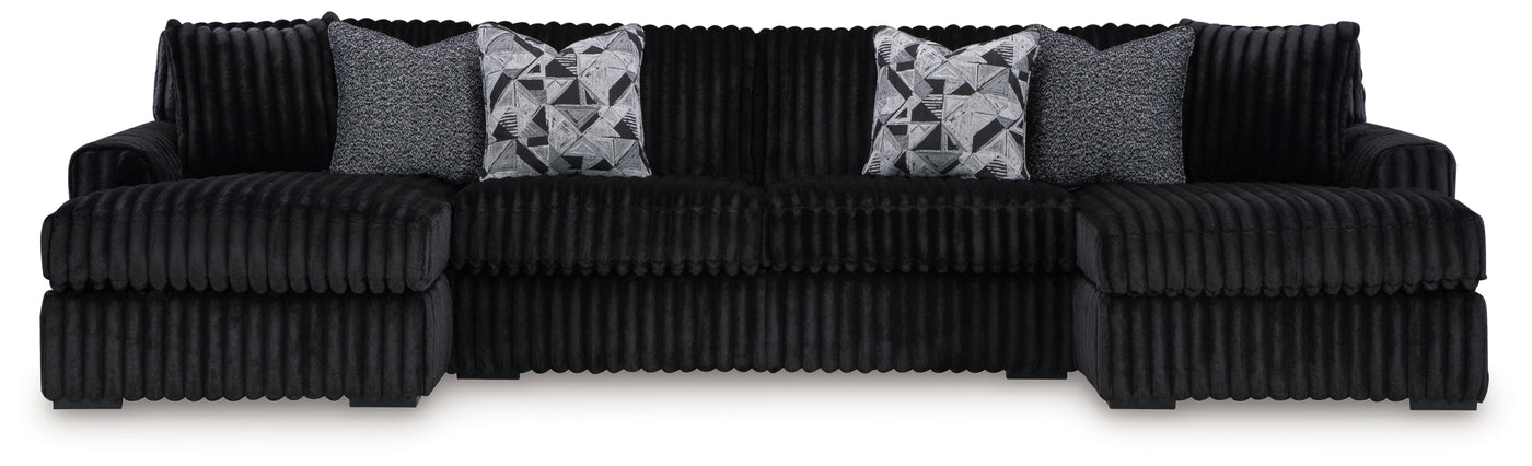 Midnight-Madness 3-Piece Sectional with Chaise