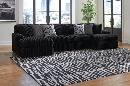 Midnight-Madness 3-Piece Chaise Sectional
