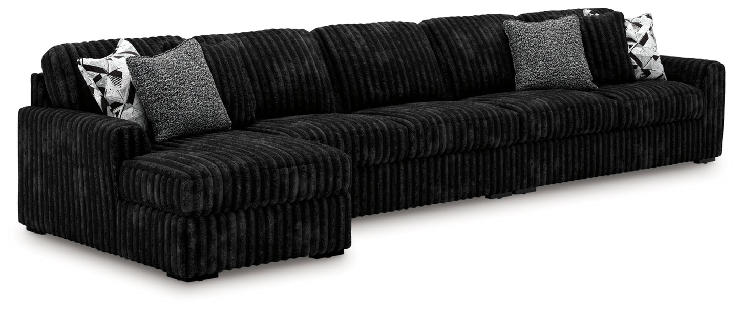 Midnight-Madness 3-Piece Sectional with Chaise