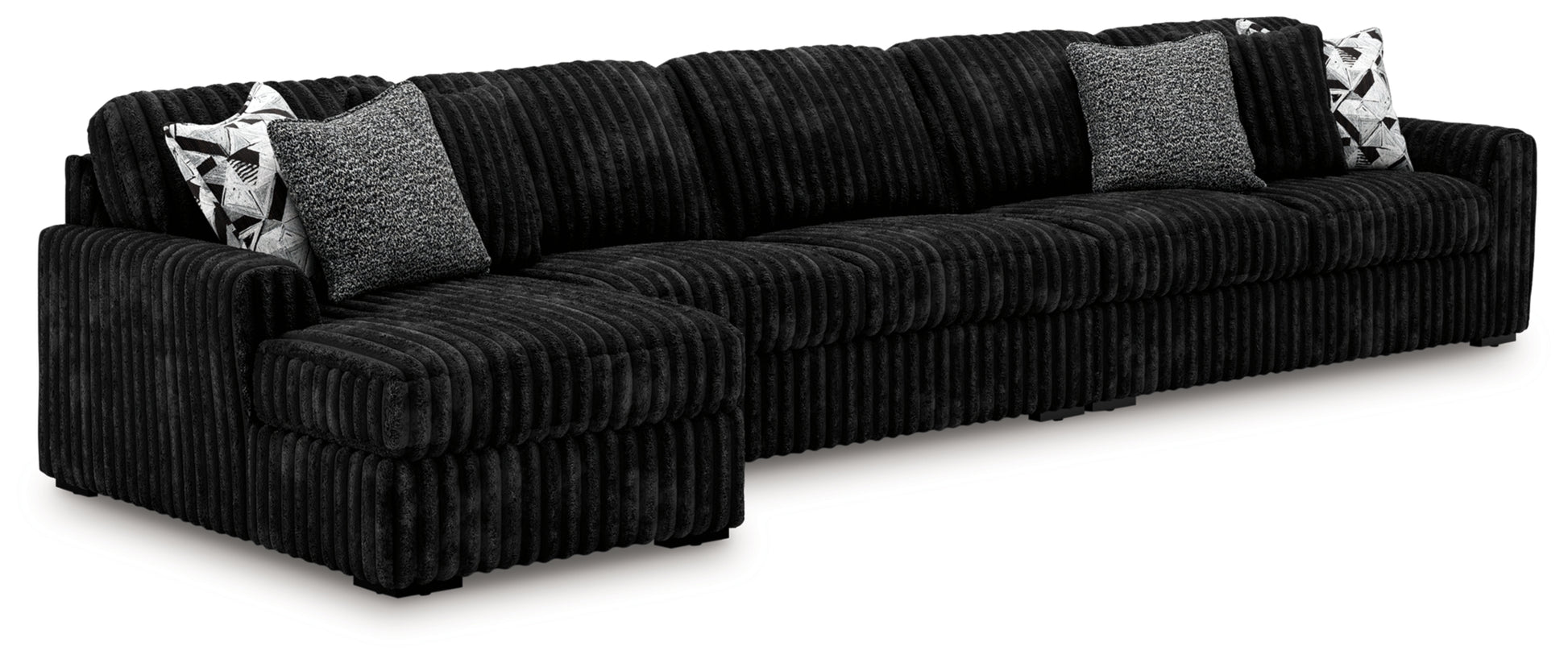 Midnight-Madness 3-Piece Sectional with Chaise