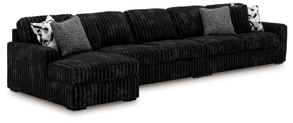 Midnight-Madness 3-Piece Sectional with Chaise