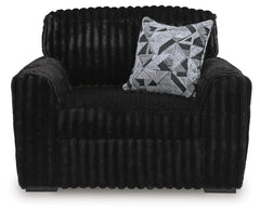Midnight-Madness Oversized Chair and Ottoman