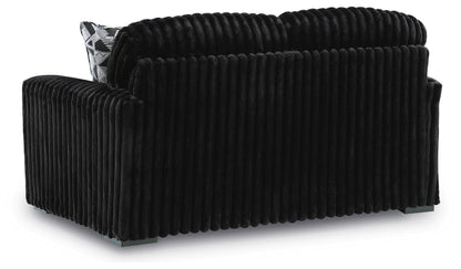Midnight-Madness Sofa, Loveseat & Oversized Ottoman 3PC Living Room Set