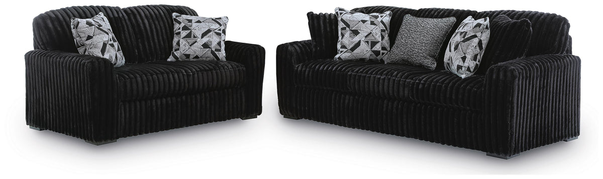 Midnight-Madness 2PC Living Room Set
