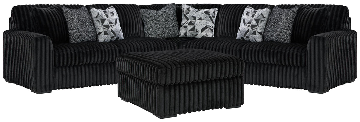 seccional Midnight-Madness 3PC & Oversized Accent Otomana
