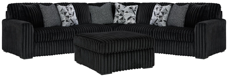 seccional Midnight-Madness 3PC & Oversized Accent Otomana