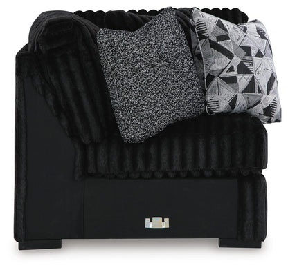 seccional Midnight-Madness 3PC & Oversized Accent Otomana