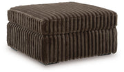 Midnight-Madness Chocolate 3PC Double Chaise Sectional & Oversized Accent Ottoman Set