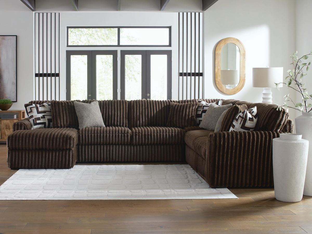 Midnight-Madness 4-Piece Sectional with Chaise