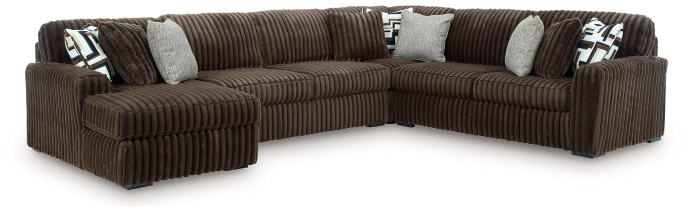 Midnight-Madness 4-Piece Sectional with Chaise
