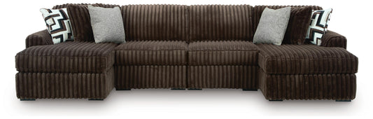 Midnight-Madness 4PC Double Chaise Sectional