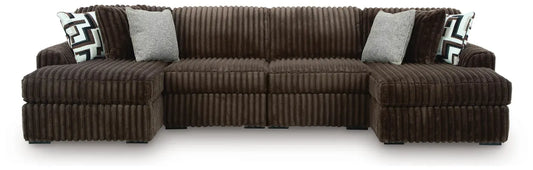 Midnight-Madness 4-Piece Double Chaise Sectional