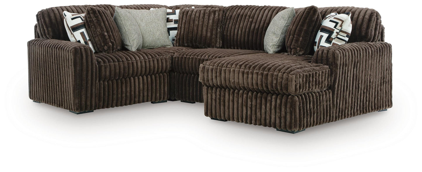 Midnight-Madness 4-Piece Sectional with Chaise