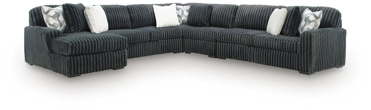 Midnight-Madness 5-Piece Sectional with Chaise