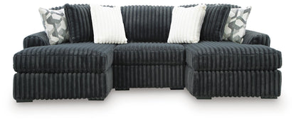 Midnight-Madness 3PC Double Chaise Sectional