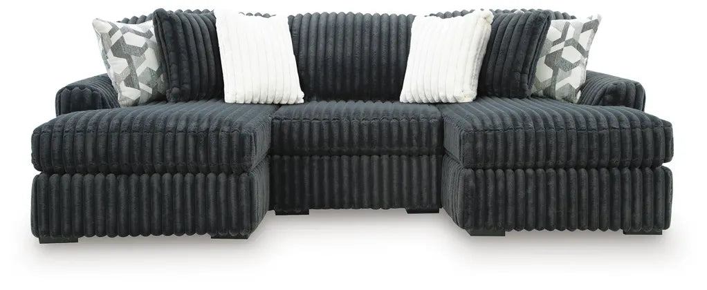 Midnight-Madness 3PC Double Chaise Sectional
