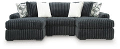 Midnight-Madness 3PC Double Chaise Sectional