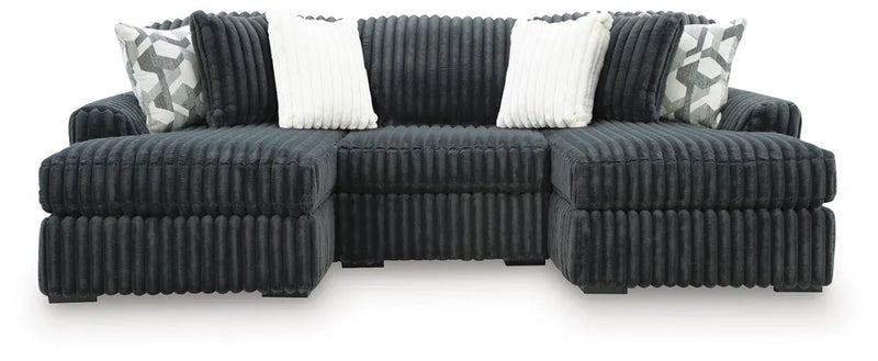 Midnight-Madness 3PC Double Chaise Sectional