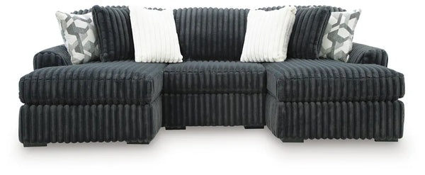 Midnight-Madness 3PC Double Chaise Sectional