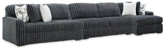 Midnight-Madness Charcoal 3PC Sectional with Chaise Set