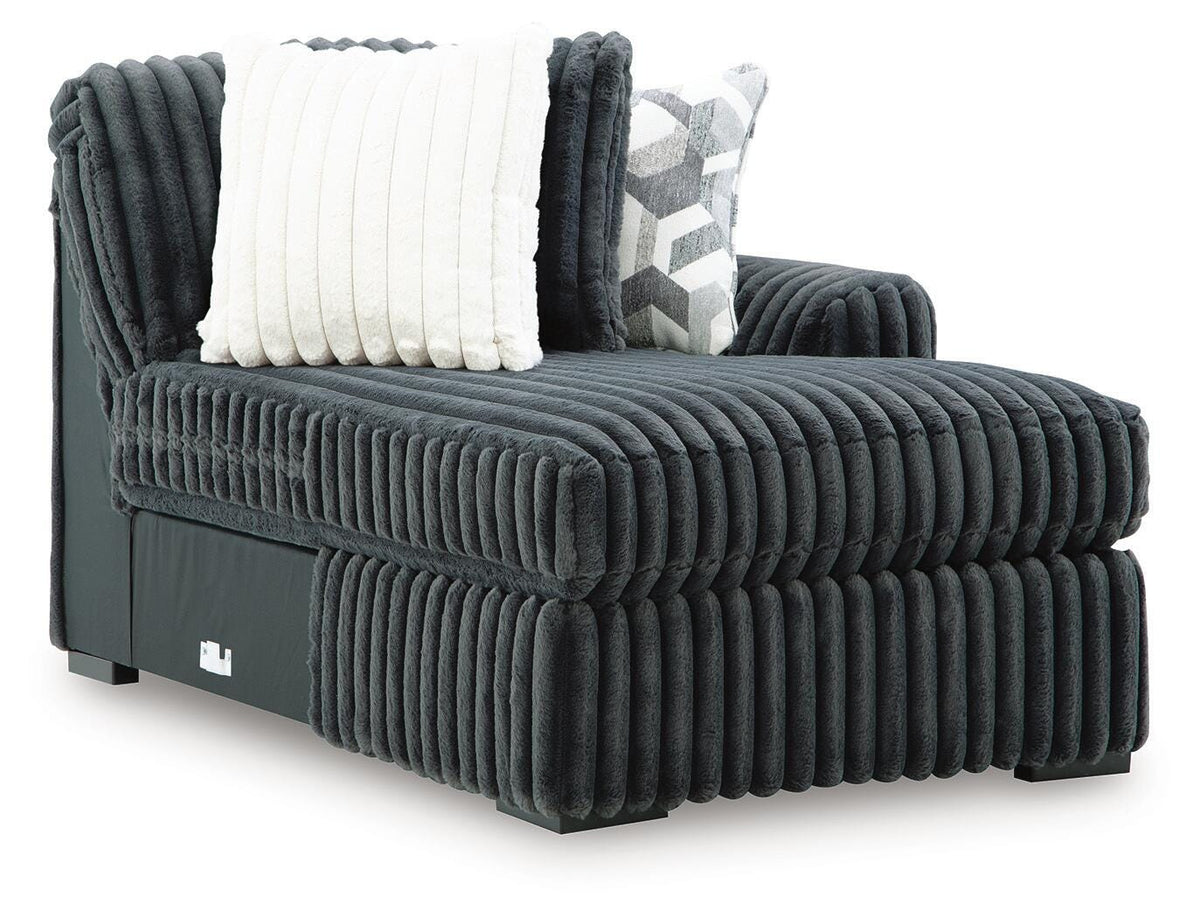 Midnight-Madness Charcoal 3PC Sectional with Chaise Set