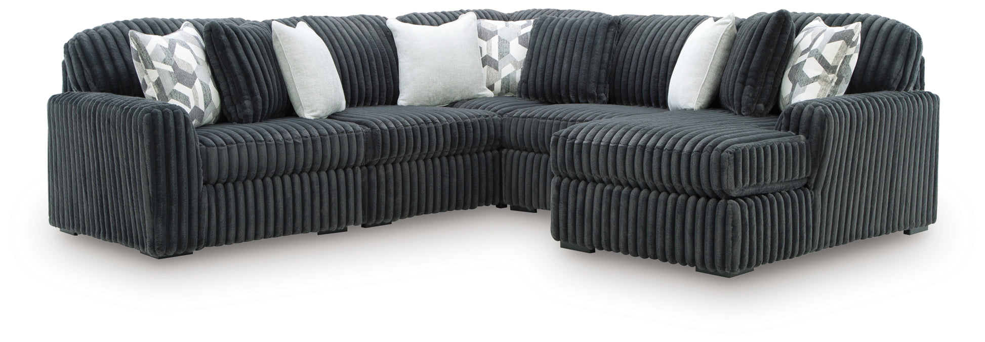 Midnight-Madness 5-Piece Sectional with Chaise