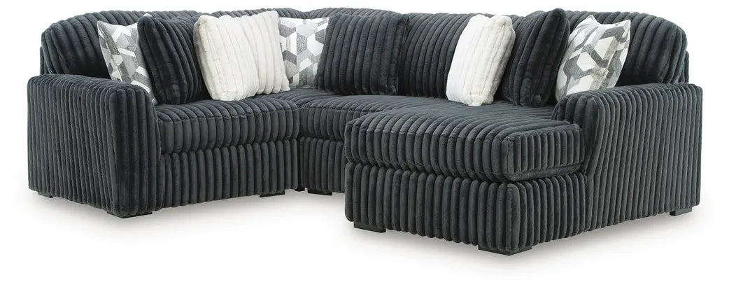 Midnight-Madness 4PC Sectional with Chaise