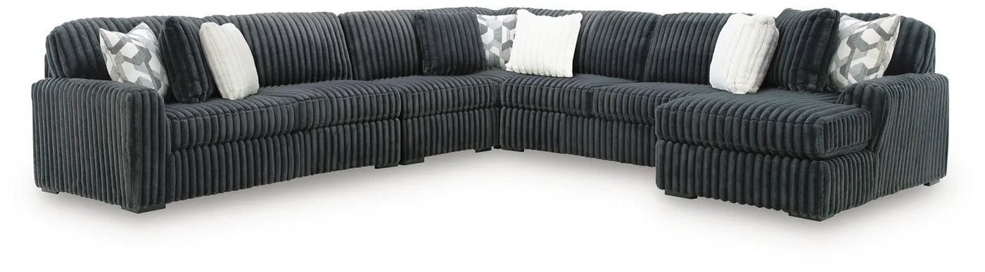 Midnight-Madness 5PC Sectional with Chaise