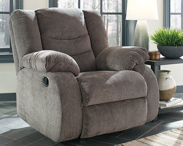 Tulen Rocker Recliner with Chenille Comfort