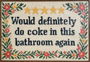 Bathroom Wit I Hand-Embellished Canvas in Frame
