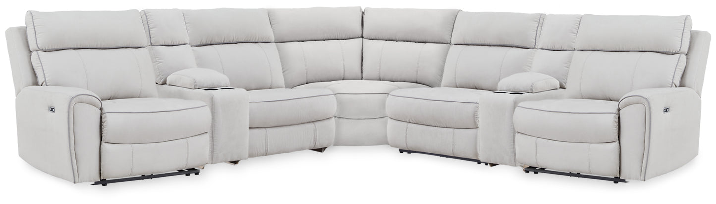 Grafton Pike 7-Piece Reclining Sectional with Storage Consoles