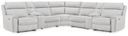 Grafton Pike 7-Piece Reclining Sectional with Storage Consoles