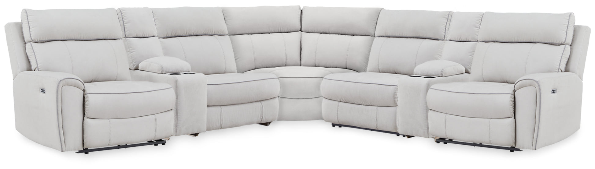 Grafton Pike 7-Piece Reclining Sectional with Storage Consoles