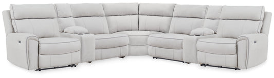 Grafton Pike 7-Piece Reclining Sectional with Storage Consoles