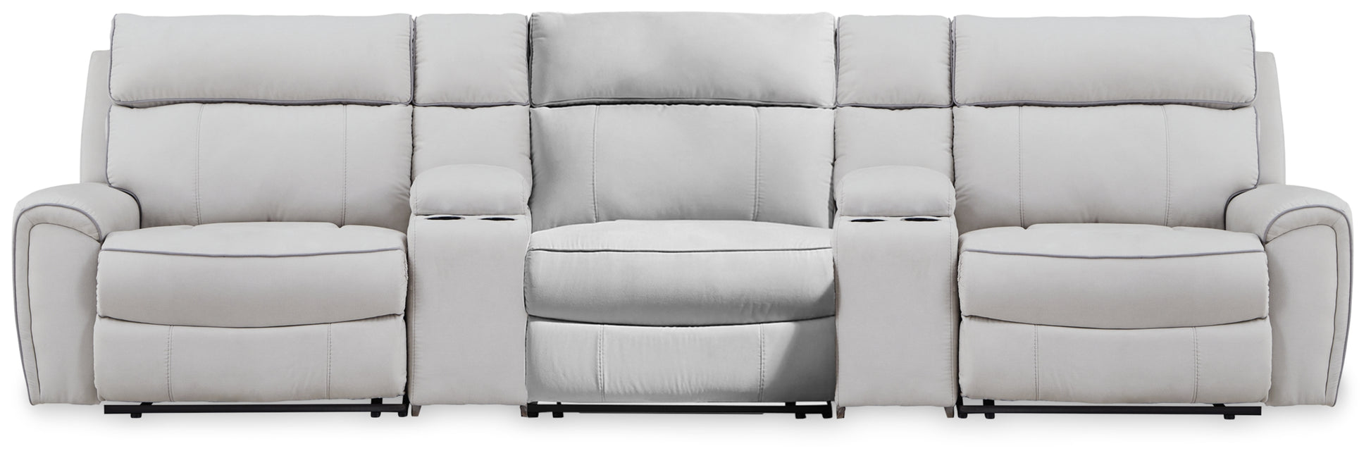 Grafton Pike 5-Piece Reclining Sectional with Storage Consoles